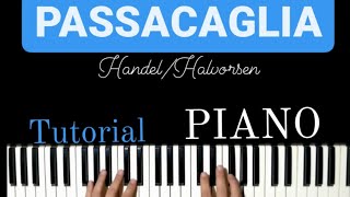 PASSACAGLIA - Handel/Halvorsen // PIANO TUTORIAL //
