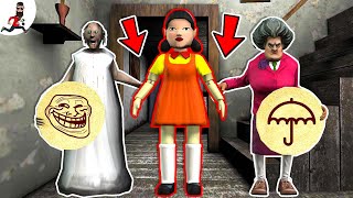 Squid Game (오징어 게임 PART) vs Granny, Ice Scream, Scary Teacher, Slendrina ★ funny horror animations