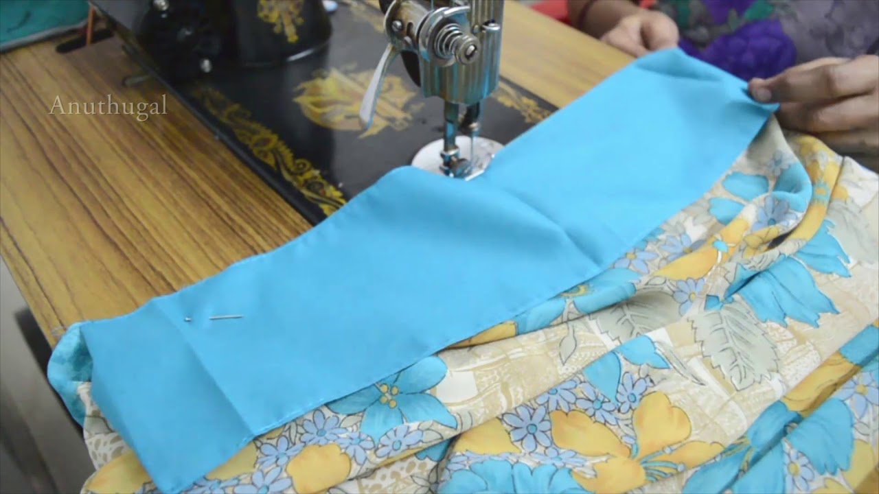 Easy Method for Saree Fall Stitching in Tamil - Tailoring Tutorials ...