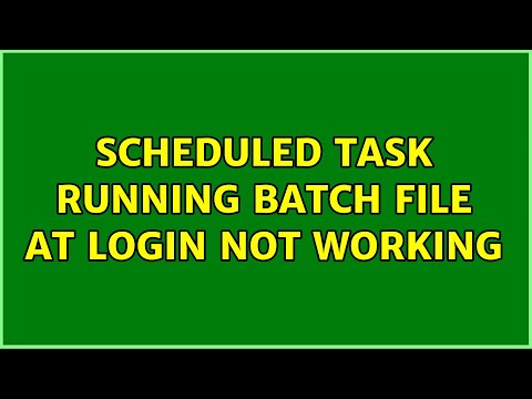 Scheduled Task Running Batch File at Login Not Working (2 Solutions!!)