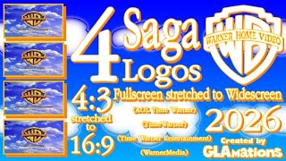 Warner Home Video 4 Saga Logos 43 Stretched To 169 Screen 2026 Created By Glamations