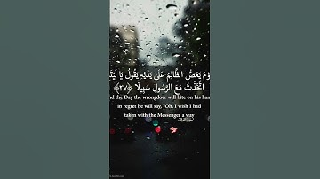 سورة الفرقان اية (٢٧)