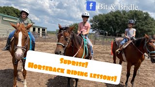 Surprise!! Horseback Riding Lessons! | Bit & Bridle Boarding & Training | Harper, TX