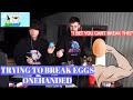 Sapnap bets Karl Jacobs 100 subs to BREAK an egg one handed