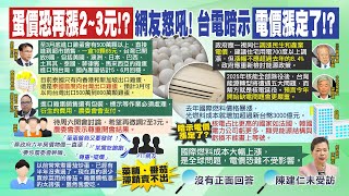 【每日必看】蛋價恐再漲2~3元!? 農委會僅'表示尊重'網友轟擺爛｜暗示電價漲定? 台電:歐美日韓都漲'韓國比台高35%'@中天新聞CtiNews  20230316