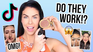 TESTING VIRAL TIK TOK MAKEUP HACKS!! DO THEY ACTUALLY WORK?