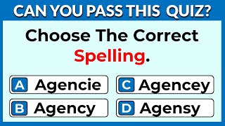 Spelling Quiz - Can You Score 25/25? | English Grammar Test  #Challenge 3