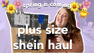 SPRING IS COMING - SHEIN PLUS SIZE TRY ON HAUL | tops, jeans, dresses and more! 2021