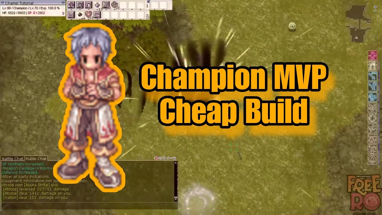 Guide to build type MVP | Job Champion | Low budget | FreeRO