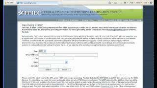 Using the Address Census Tract Finder Wealth