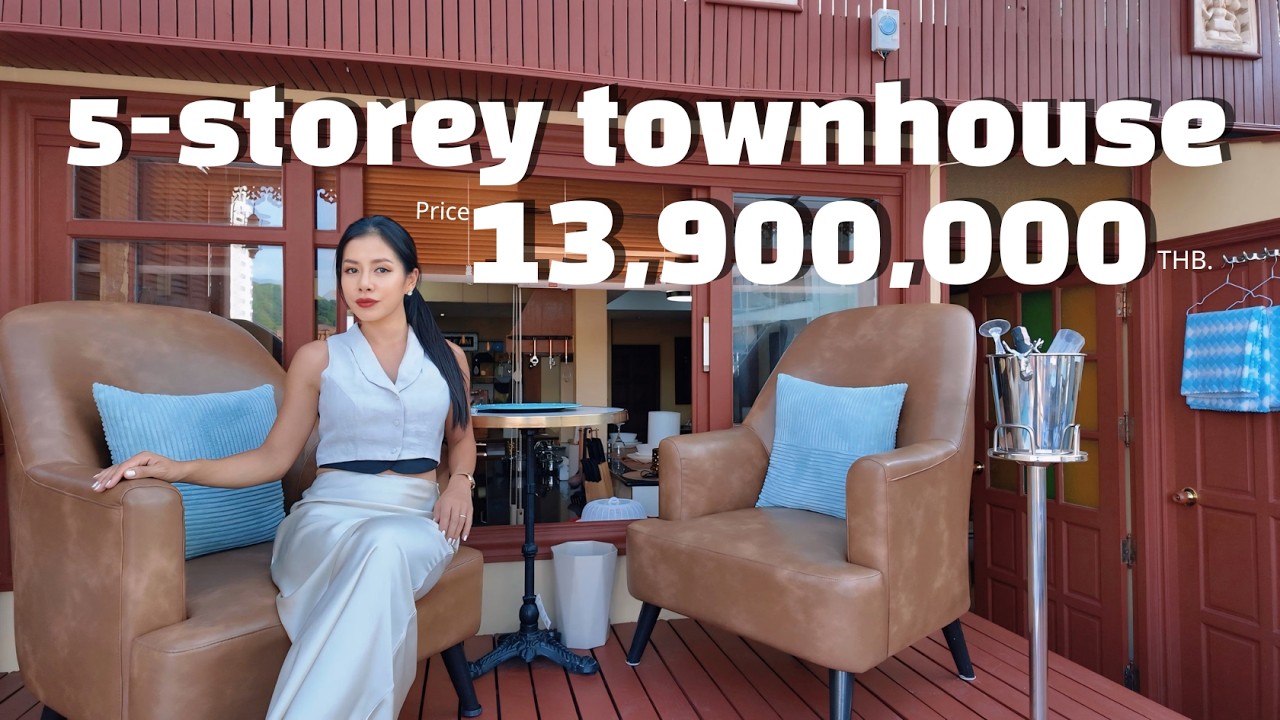 Откройте для себя тропическую роскошь | 5-этажный таунхаус на холме Пратамнак в Паттайе