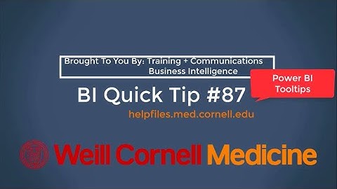 BI Quick Tip #87: How to Create a Tooltip in Power BI