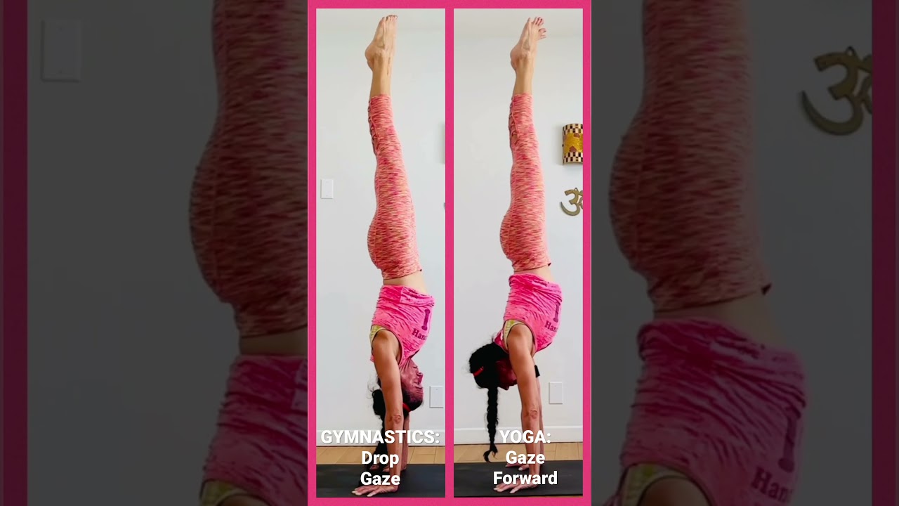 YOGA Handstand vs. GYMNASTICS Handstand | Gaze Forward vs. Gaze In
