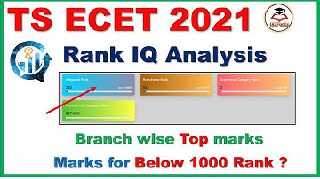 TS ECET 2021 Rank IQ Marks analysis |Marks for below 1000 integrated Rank | Edutalks