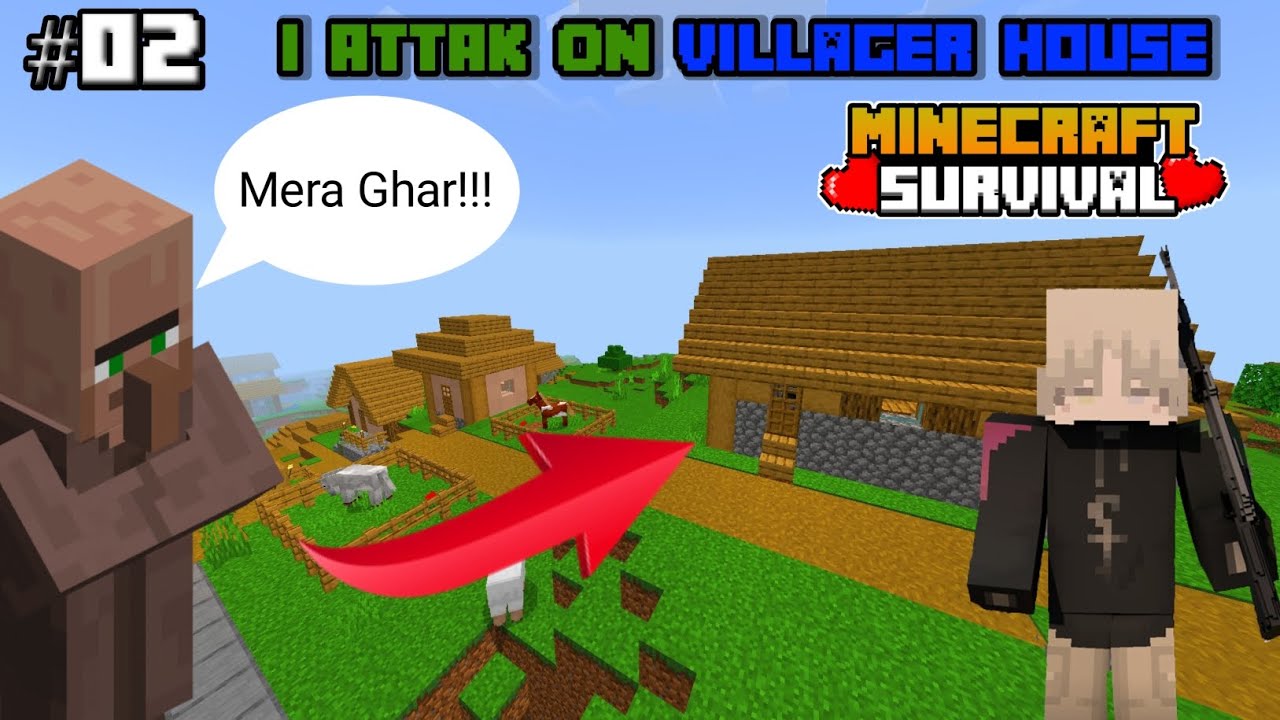 Minecraft pe { Survival Series } 😱 1.20 episode : 2 I attack on ...