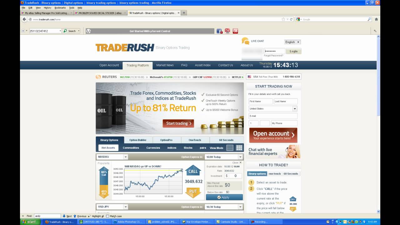 Traderush scams