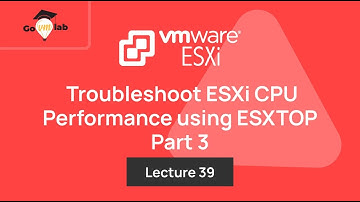 Teaser of Lecture 39. Monitoring ESXi CPU Performance using ESXTOP : VMware ESXi Troubleshooting