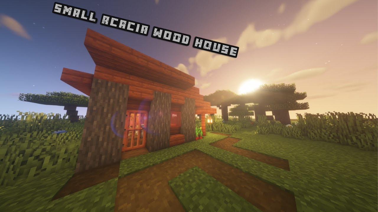 minecraft how to build a small acacia wood house