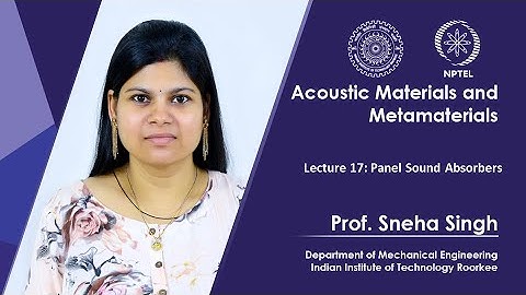 Lecture 17: Panel Sound Absorbers