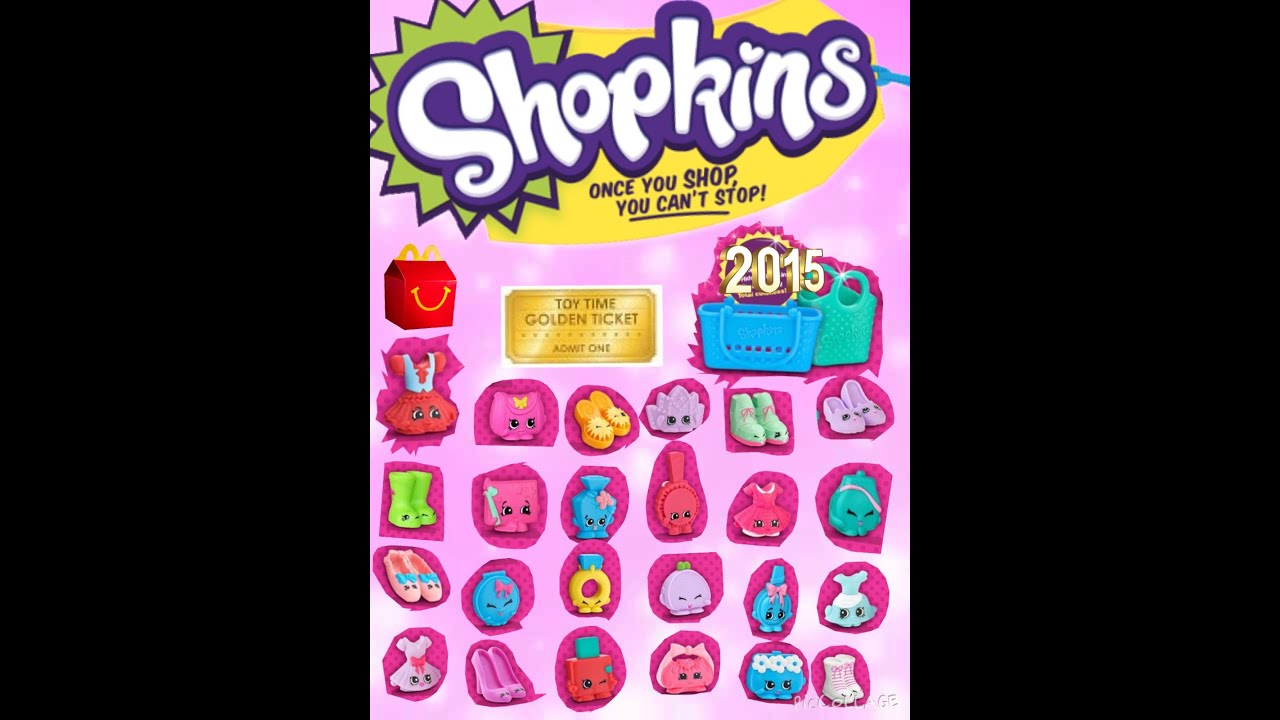 Shopkins Mystery Surprise Baskets 2015 Mcdonalds Full Set of Happy Meal Toys Tickets To Toy Time awesome oscillator