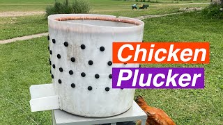 Homemade chicken plucker