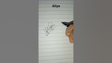 Aliya  name signature#easy #signature #signature, signature style of my name