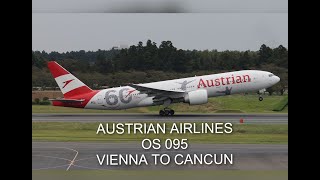 Boeing 777-200ER Austrian Airlines (OE-LPF) Vienna to Cancun [4K]