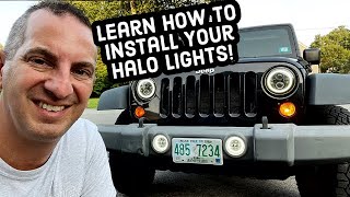 How To Install LED Halo Headlights and Driving Lights On Jeep Wrangler