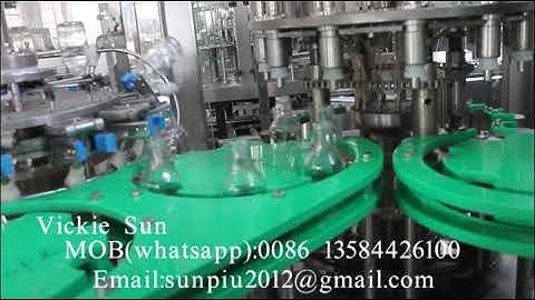 4 in 1 Glass bottle juice filling capping machine with twist off cap