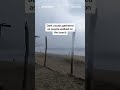 Lightning strikes two people on a Mexico beach