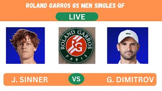 J. SINNER vs G. DIMITROV- ROLAND GARROS MEN SINGLES QF - LIVE-PLAY-BY-PLAY-LIVE STREAM - TENNIS TALK