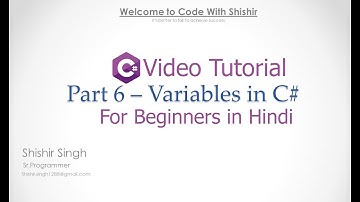 Part 6 - Variables in C# - Hindi #C# #dotnet #csharp #variables #hindi
