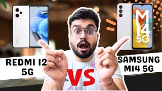 Samsung M14 5G vs Redmi 12 5G  EXYNOS VS SNAPDRAGON BATTTLE