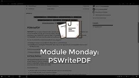 Module Monday: PSWritePDF