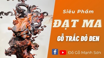 Tượng Gỗ Đẹp: Tượng Đạt Ma Gỗ Trắc Đỏ Đen | Đồ Gỗ Mạnh Sơn #shorts