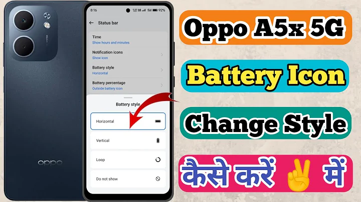 Oppo A5x 5g Me Battery Icon Change Kaise Kare // How To Change Battery Icon In Oppo A5x 5g