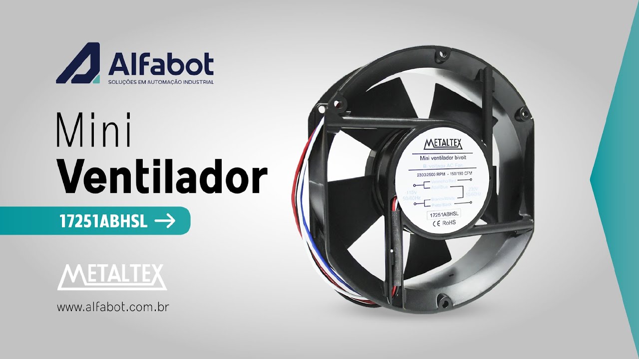 Mini Ventilador 17251ABHSL 172x151x51mm 110/220V