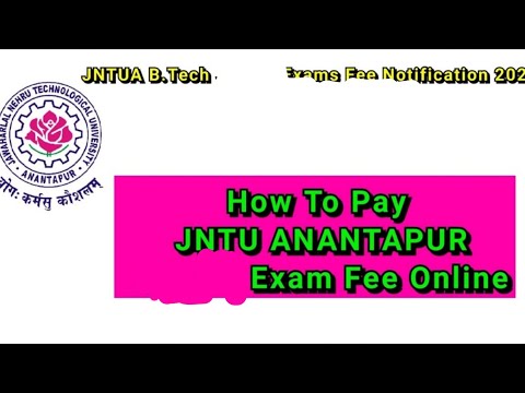 como taxa do exame Anantapur pay jntu on-line 2020