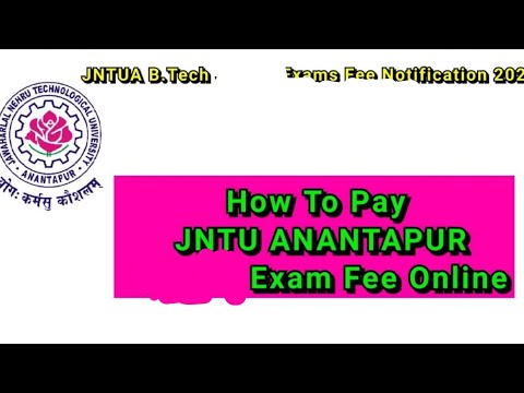 how to pay jntu Anantapur  exam fee online 2020