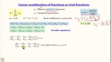 Week 8-Lecture 47 : Secular equations for particle in a box