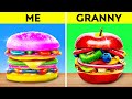 GRANNY VS ME COOKING CHALLENGE || Who Is Winner!? Cool Tasty Ideas by 123 GO! FOOD