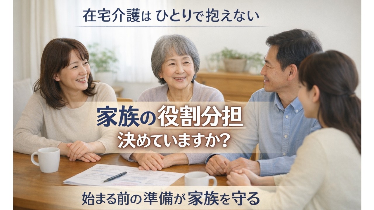 在宅介護が始まる前に、必ず決めるべき家族の役割分担５選！