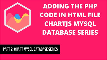 2 Adding the PHP Code in HTML File | Chartjs Mysql Database Series