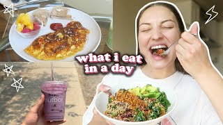 what i eat in a day: VEGAN 🌱 2023 quick + easy meal ideas (toronto vlog, nutbar, golf + F45 workout)