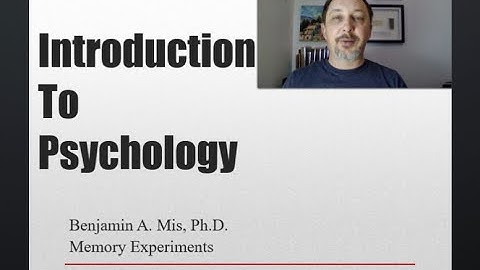 IntroPsych Memory Experiments