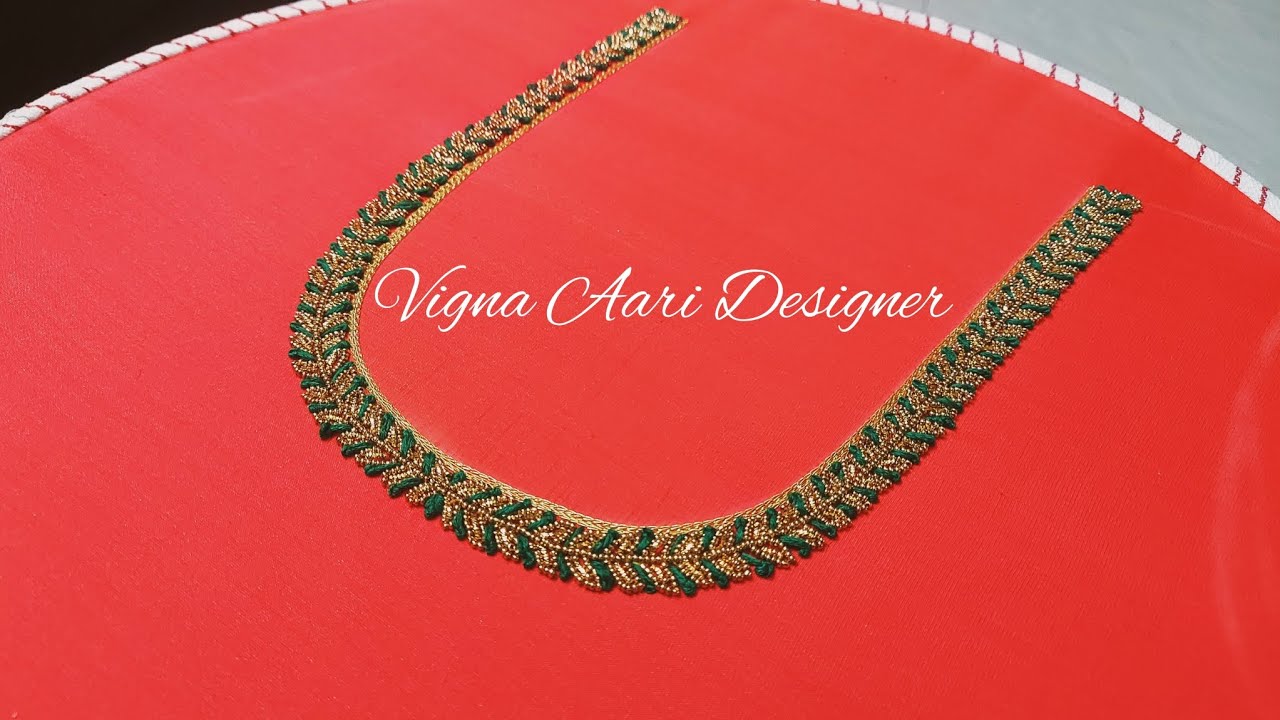 Aari Long French Knot Neckwork Tutorial In Tamil Beginners Friendly aari-long-french-knot-neckwork-tutorial-in-tamil-beginners-friendly