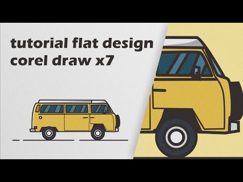  Tutorial  flat desain  van dengan  coreldraw  YouTube