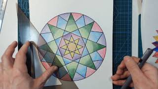 Video 02. Drawing based on the 8 pointed star polygon / Dibujo basado en estrella de 8 puntas.