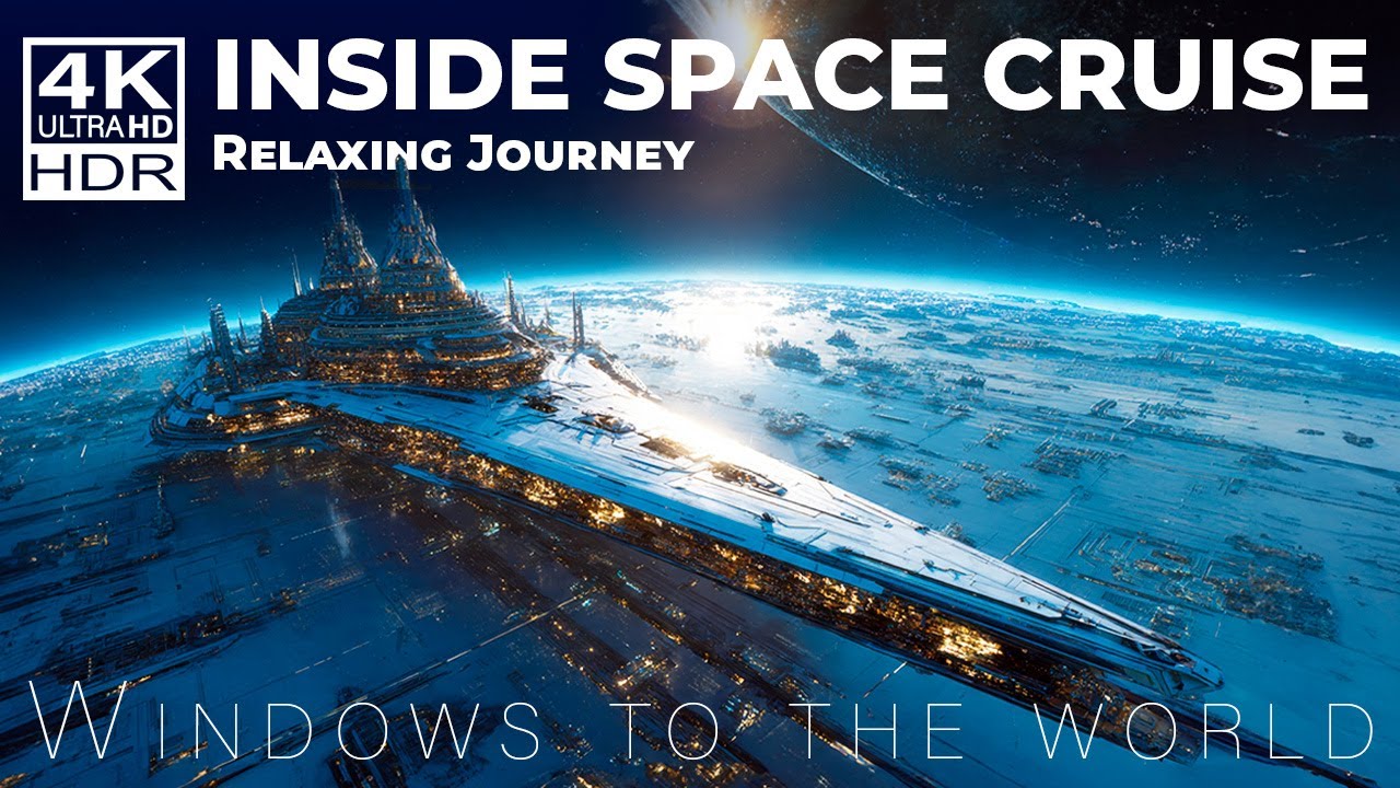 Space Cruise Ambience (4K HDR) – 10 Hours of Relaxing Sci-Fi White Noise for Sleep & Study