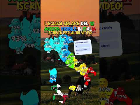 Video Leclissi solare del 12 agosto visibile in Italia|